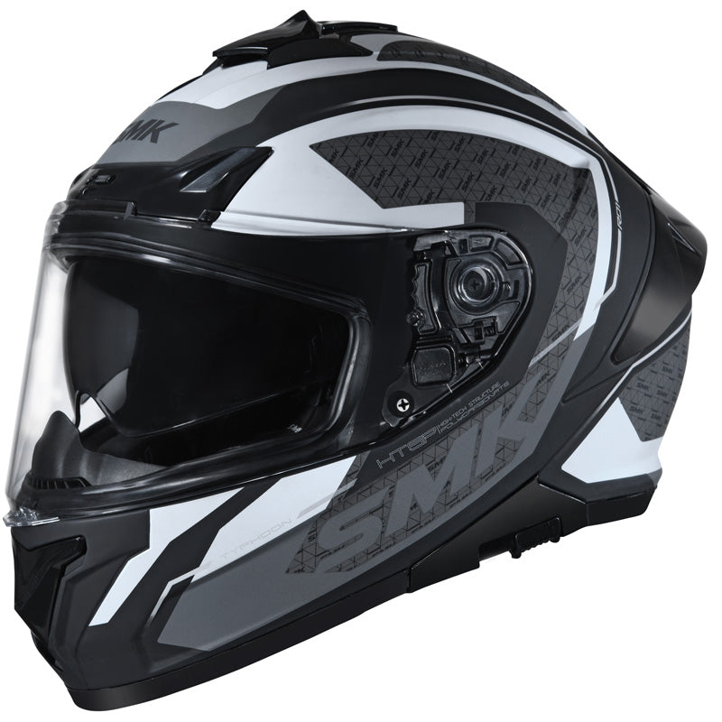 SMK HELMETS (M) TYPHOON RD1 MAT BLK/WHT/GREY DOT ECE MD 1000067609