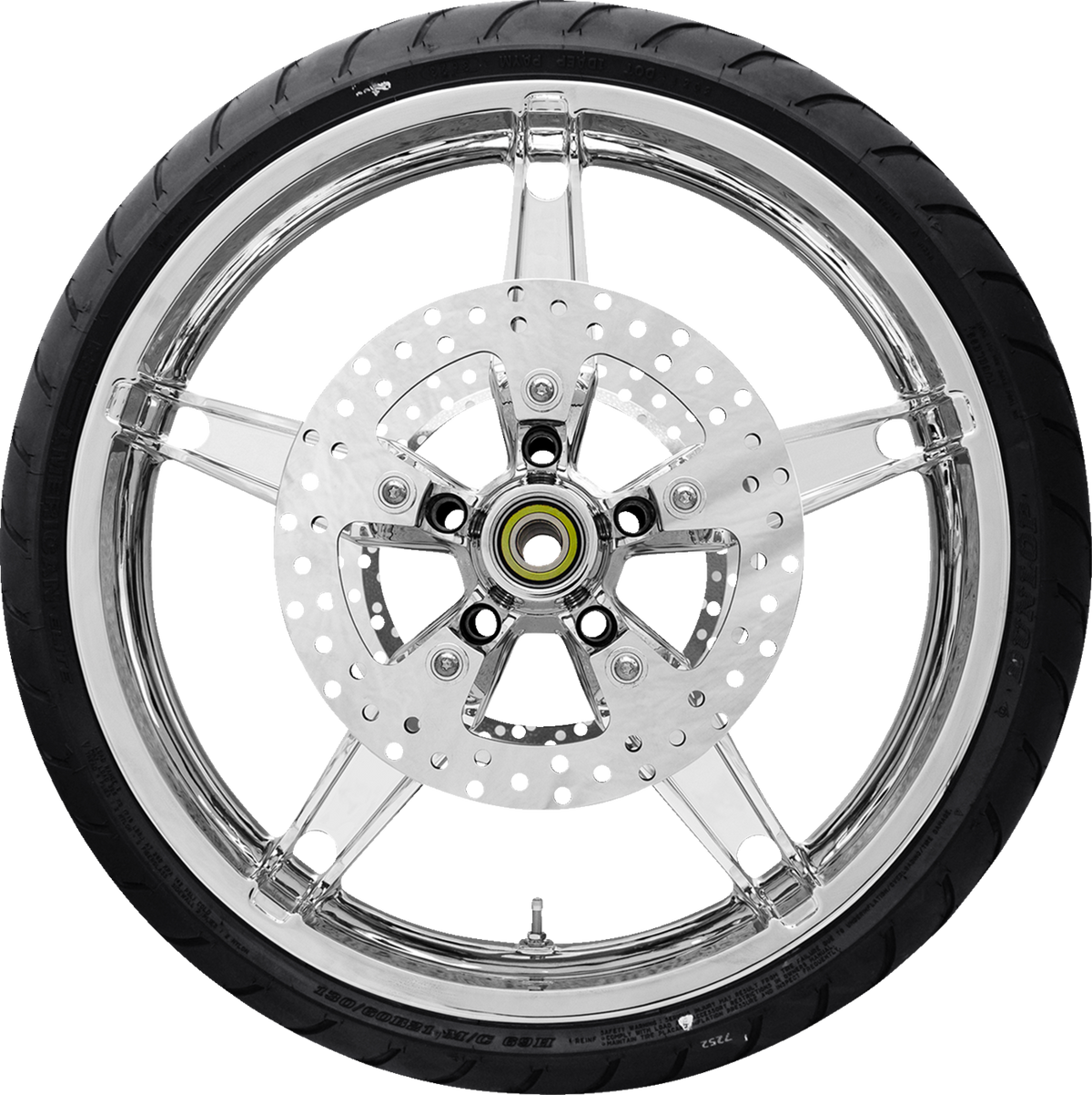 COASTAL MOTO WHEEL FRONT DAYTONA W/TIRE ABS(TPMS) CHR 21"  11.8 PKG2-DAY213CH-ABST