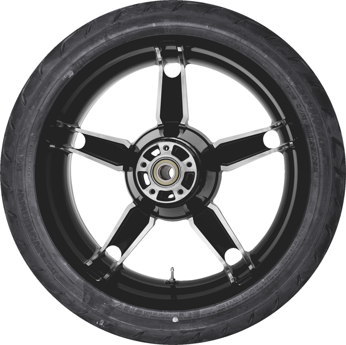 COASTAL MOTO WHEEL REAR DAYTONA W/TIRE ABS(TPMS) BLK CUT 18" 09 PKG-DAY185BC-24ABST