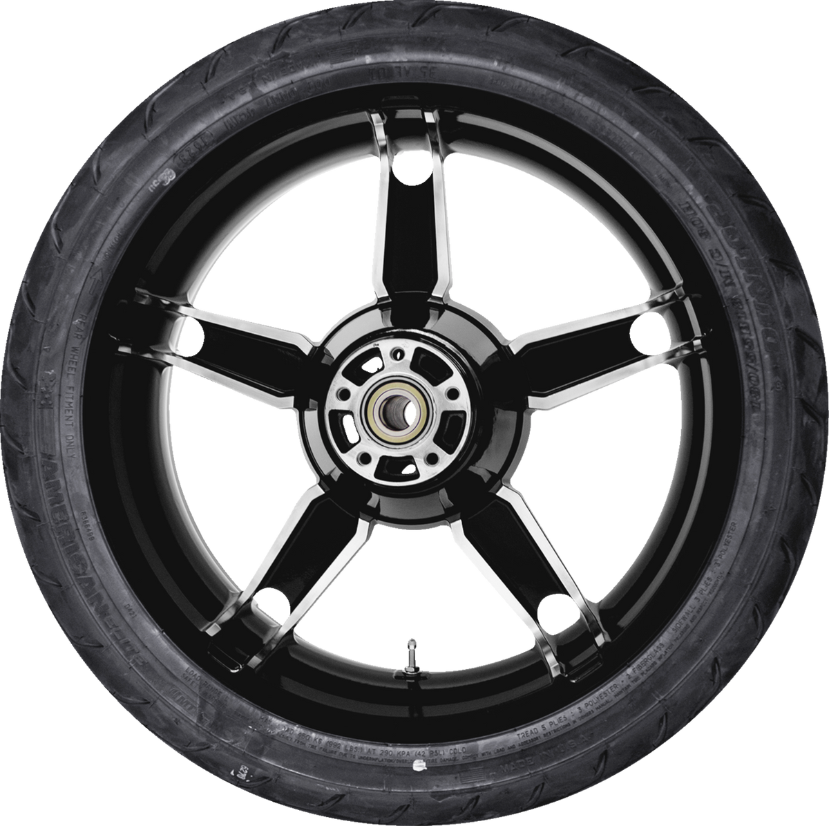 COASTAL MOTO WHEEL REAR DAYTONA W/TIRE ABS(TPMS) BLACK CUT 18" PKG2-DAY185BC-ABST