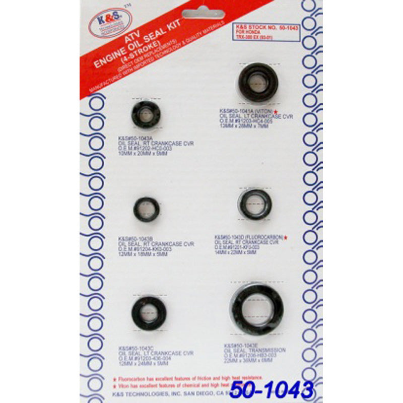 K&S SEALS KIT TRX300EX 93-08 50-1043