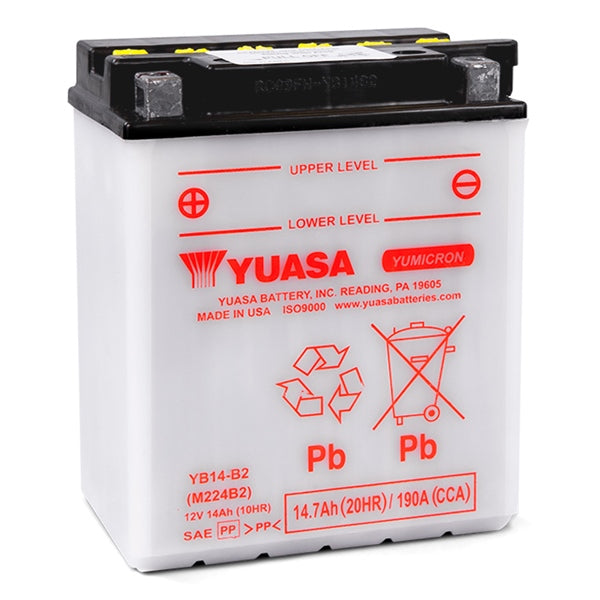 YUASA YB14-B2 YUASA BATTERY YUAM224B2IND