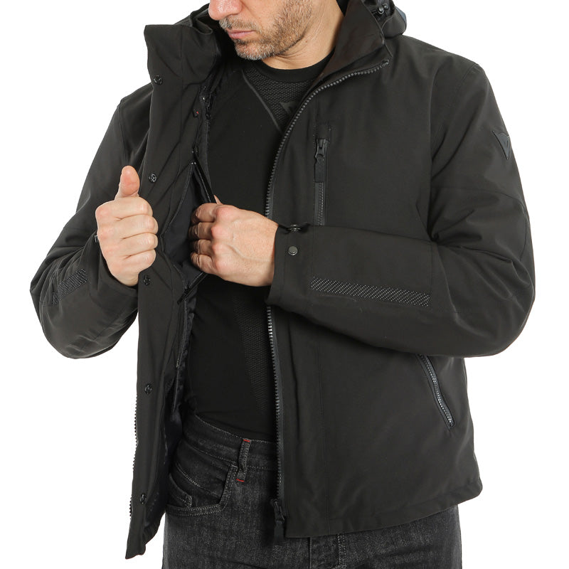 DAINESE MAYFAIR D-DRY JACKET EBONY/BLACK/BLACK 1654621-68C-46