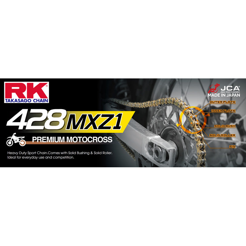 RK MXZ1 MINI WORKS 428MXZ1 CHAIN 110L-CL STEEL 428MXZ1-110
