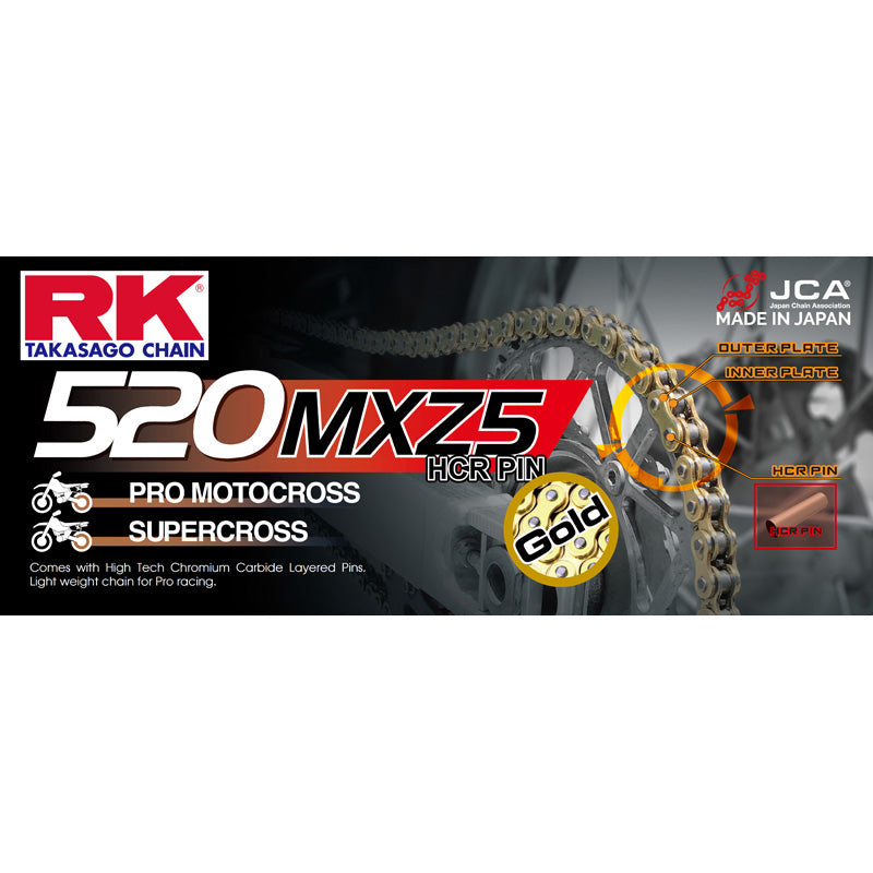 RK GB520MXZ5-100L CHAIN CLIP LINK GOLD GB520MXZ5-100