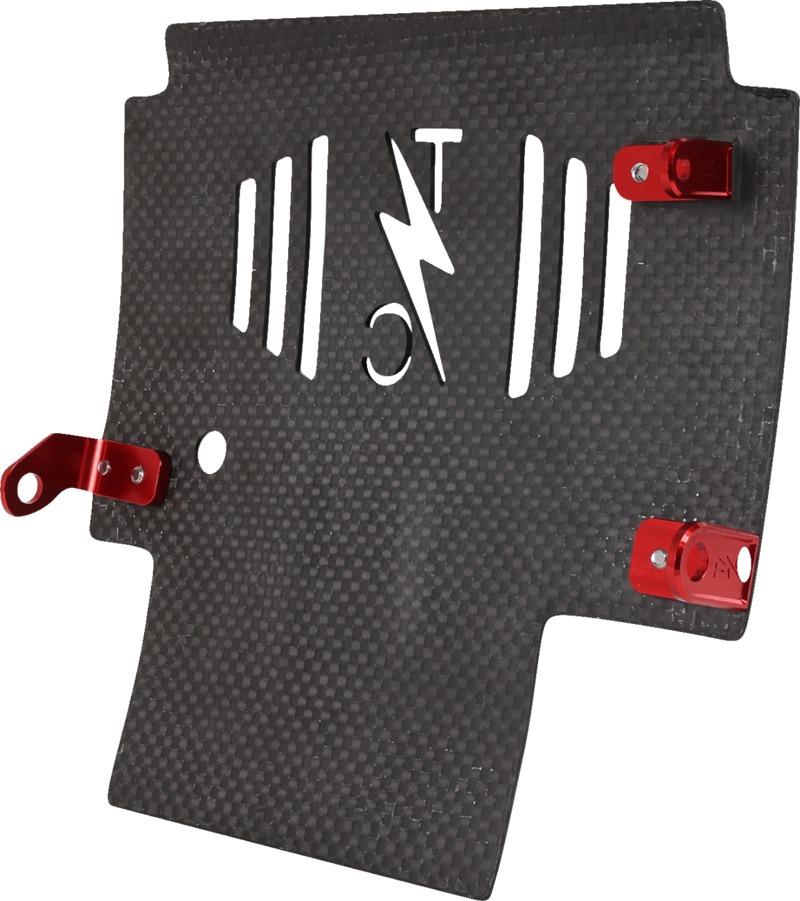 THRASHIN SUPPLY CO. PLATE SKID CARBON FORGED W/RED 2024 FLHX FLTRX TSC-3035-2