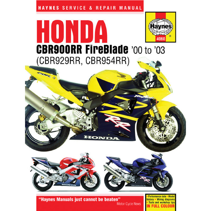 HAYNES HAYNES MANUAL DELUXE HON CBR900RR FIREBLADE 92-95 M2161