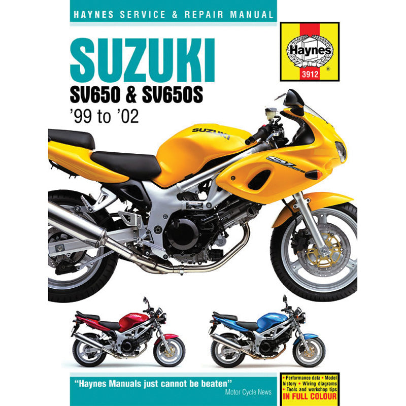 HAYNES HAYNES MANUAL DELUXE SUZ SV650 SV650S 99-02 M3912