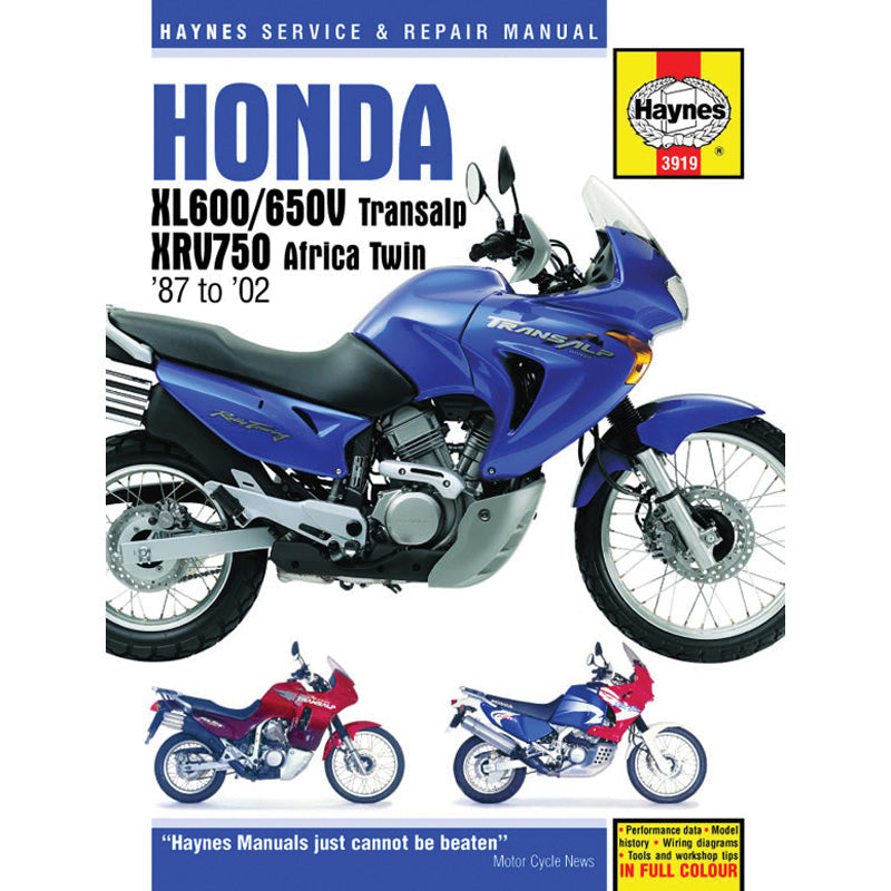 HAYNES HAYNES MANUAL DELUXE HON XL600/650V TRANSALP 87-0 M3919