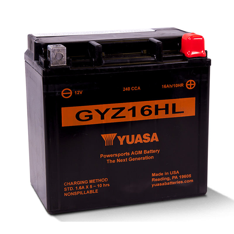YUASA FA GYZ16HL (UPGRADE YTX14L) YUASA USA GYZ16HL