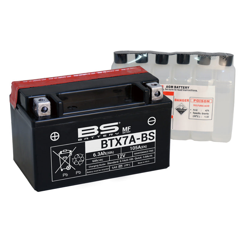 BS BATTERY BS MF - BTX7A-BS (YTX7A-BS) YTX7A-BS