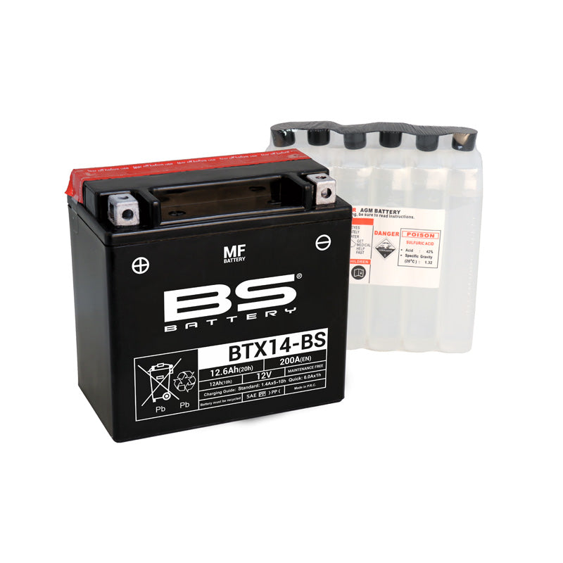 BS BATTERY BS MF - BTX14-BS (YTX14-BS) YTX14-BS