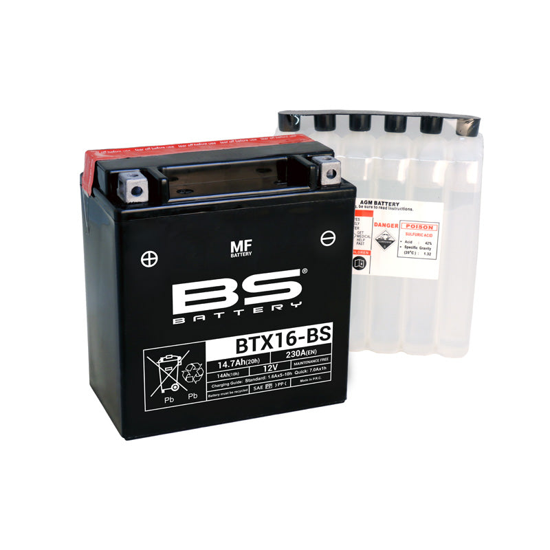 BS BATTERY BS MF - BTX16-BS (YTX16-BS) YTX16-BS