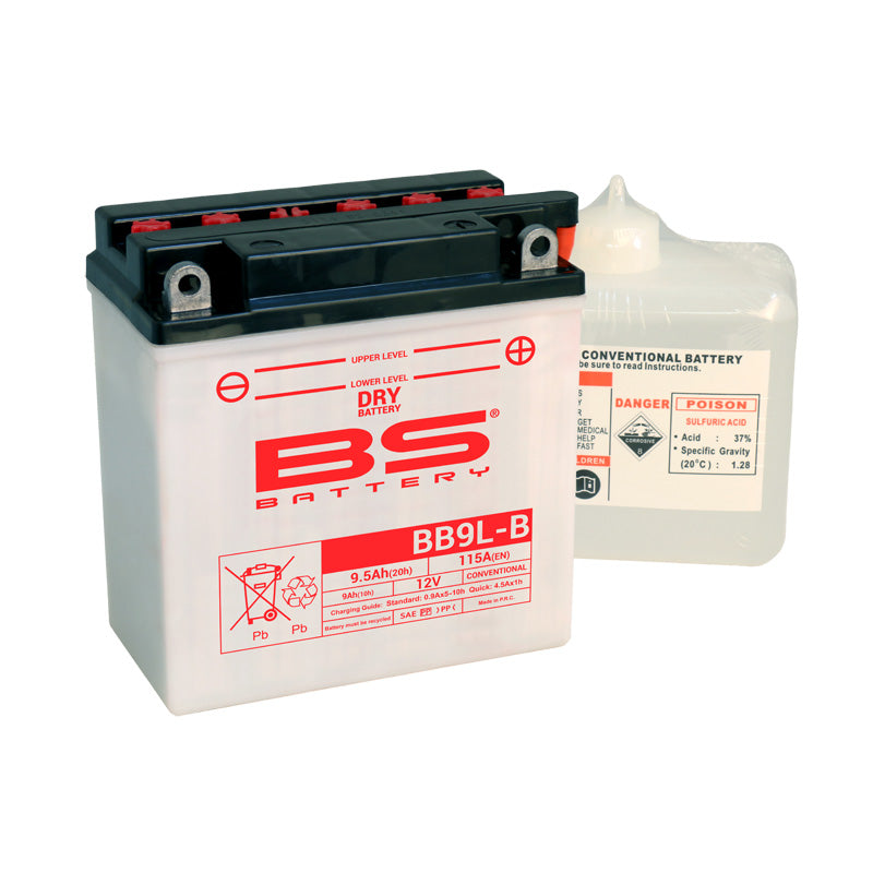 BS BATTERY BS DRY - BB9L-B (WITH ACID PACK) (YB9L-B) YB9L-B