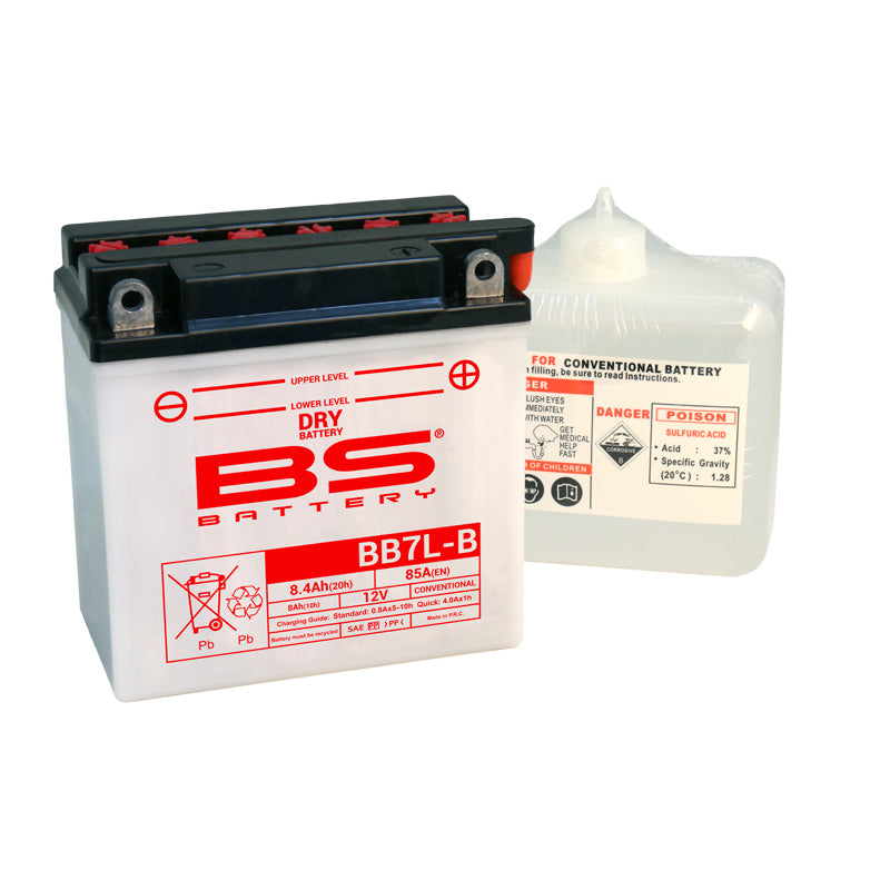 BS BATTERY BS DRY - BB7L-B  (WITH ACID PACK) (YB7L-B) YB7L-B