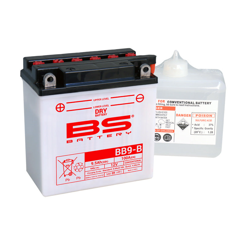 BS BATTERY BS DRY - BB9-B  (WITH ACID PACK) (YB9-B) YB9-B