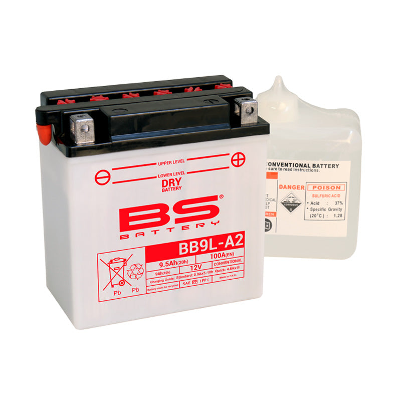 BS BATTERY BS DRY - BB9L-A2  (WITH ACID PACK) (YB9L-A2) YB9L-A2