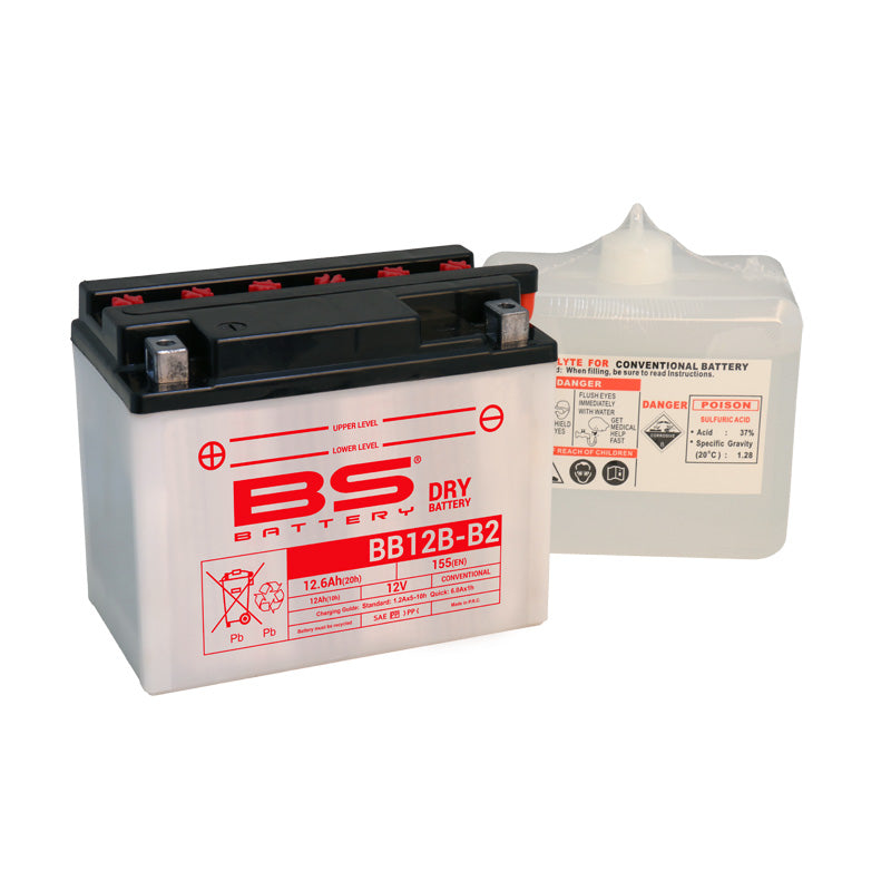BS BATTERY BS DRY - BB12B-B2  (WITH ACID PACK) (YB12B-B2) YB12B-B2