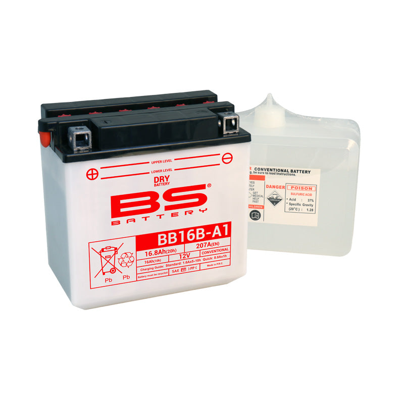 BS BATTERY BS DRY - BB16B-A1  (WITH ACID PACK) (YB16B-A1) YB16B-A1