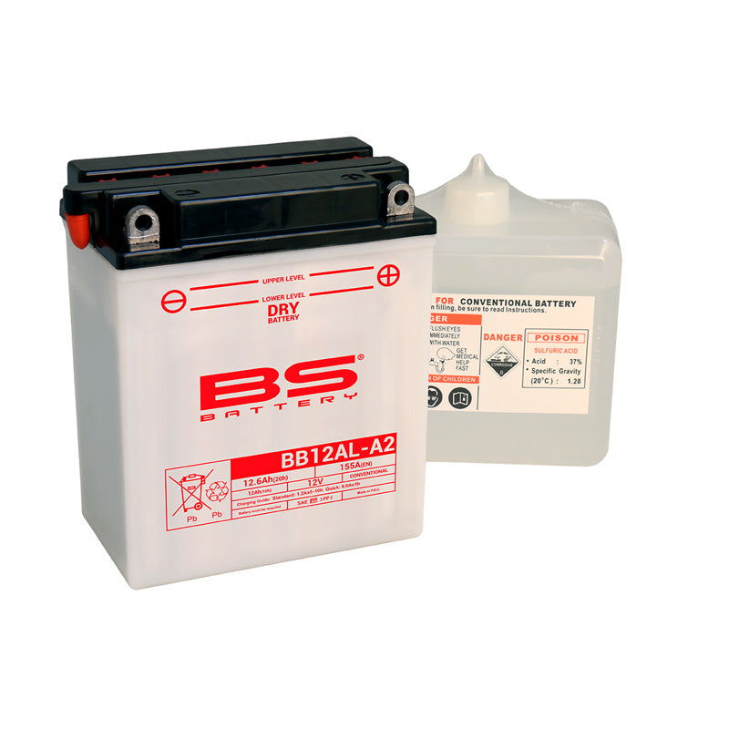 BS BATTERY BS DRY - BB12AL-A/A2  (WITH ACID PACK) (YB12AL-A) YB12AL-A