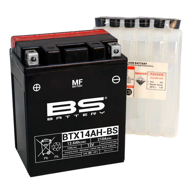 BS BATTERY BS MF - BTX14AH-BS (YTX14AH-BS) YTX14AH-BS