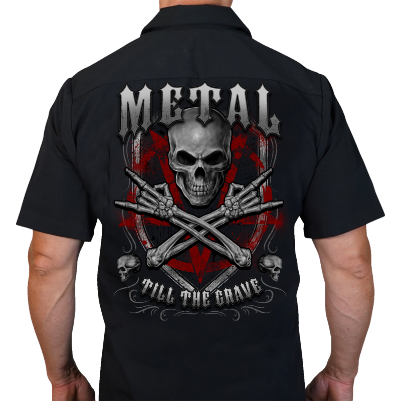 LETHAL THREAT SHRT MTLTILGRV WRK BK XL DG60179XL
