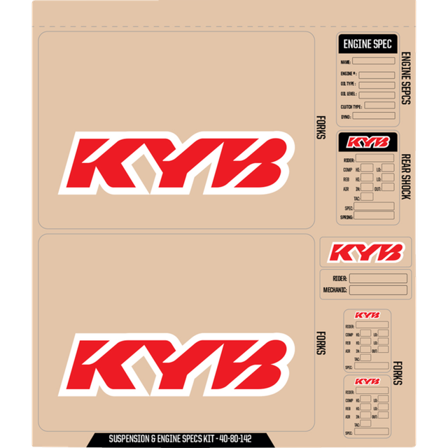 D'COR VISUALS DCOR KYB DECAL KIT RD 40-80-142