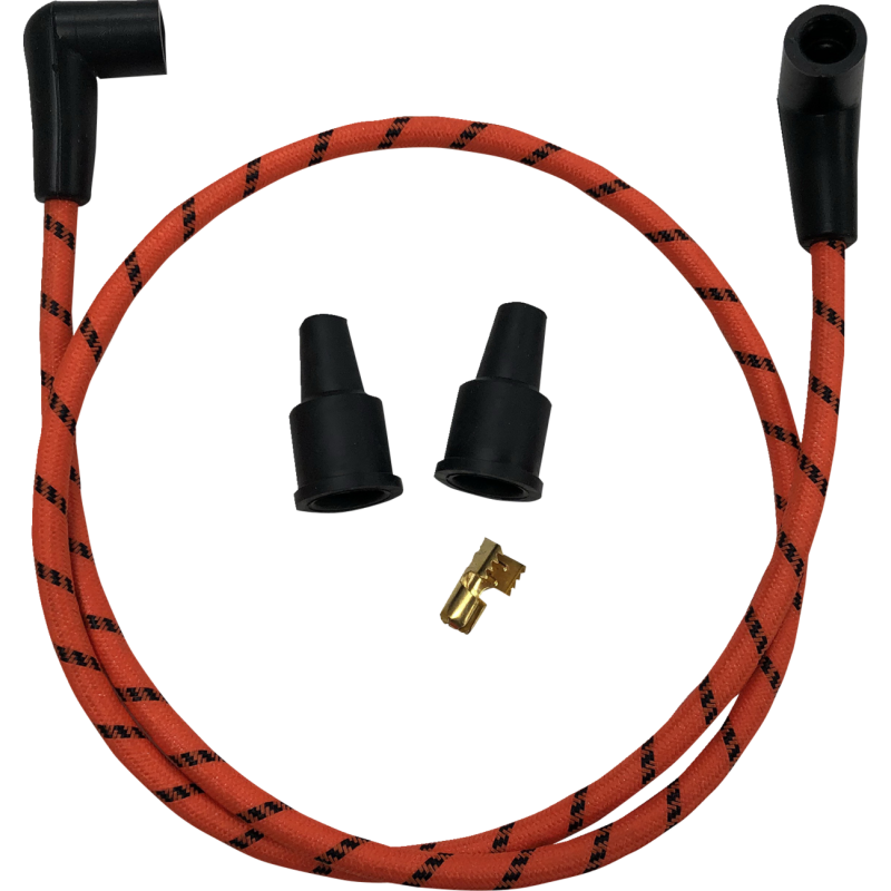 DRAG SPECIALTIES WIRES ORG/BLK BRAID 40177