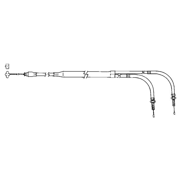 KIMPEX THROTTLE CABLE DOUBLE UNIV MIKUNI 36-38 05-139-01