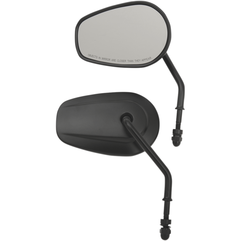 DRAG SPECIALTIES MIRRORS REPL SHRT STM BLK M60-6385MB