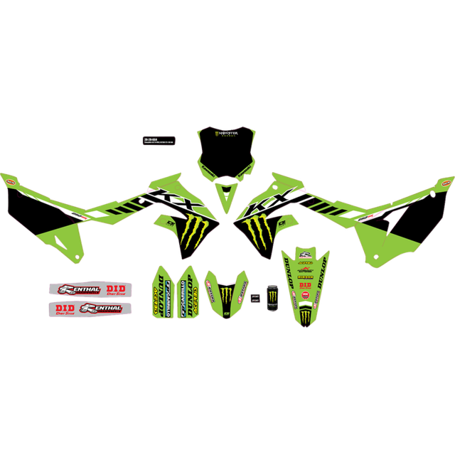 D'COR VISUALS COMPLETE KIT 24 MEK - KX 250F (21-24) BLK BG 20-20-664