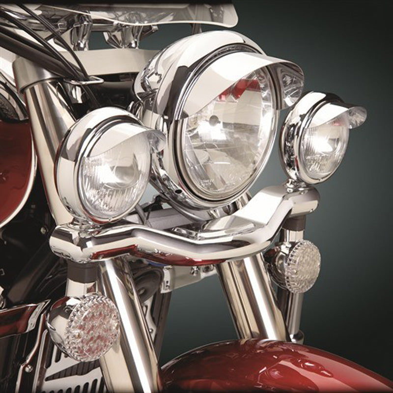 ITL HEADLIGHT VISOR 5 3/4' CHROME. 060376