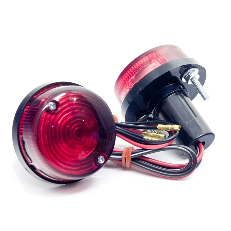 ITL TWIN TAILLIGHT ROUND RED+LED LIGHTS. 060698