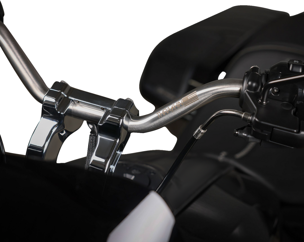 THRASHIN SUPPLY CO. MID BEND HANDLEBAR- STAINLESS 24 + UP TOURING TSC-2714-0