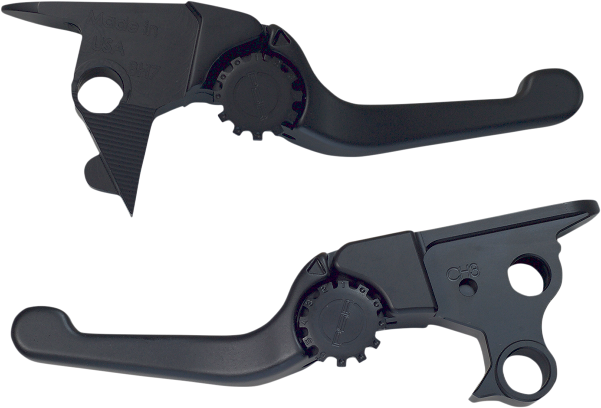 POWERSTANDS RACING LEVER SET HD ANT SHRT BLK 12-01656-22