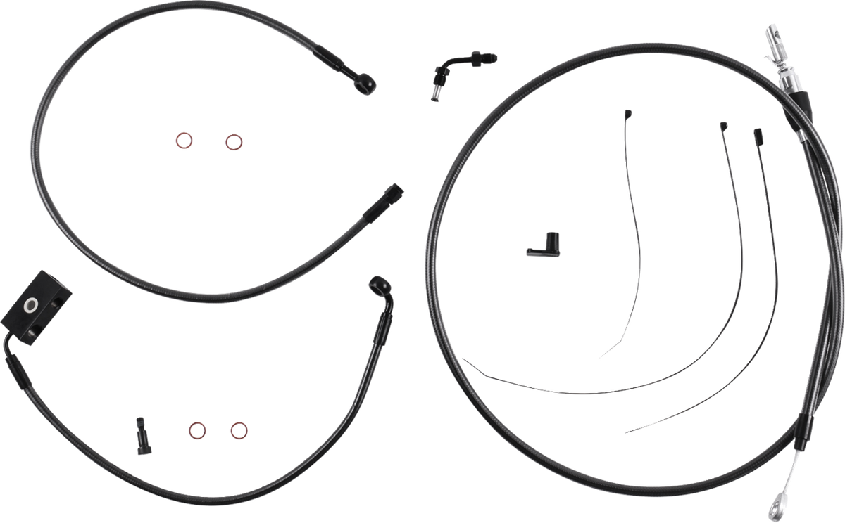 MAGNUM BLACK PEARL HANDLEBAR INSTALLATION KIT - 6" -18-24 SOFTAIL 4871256