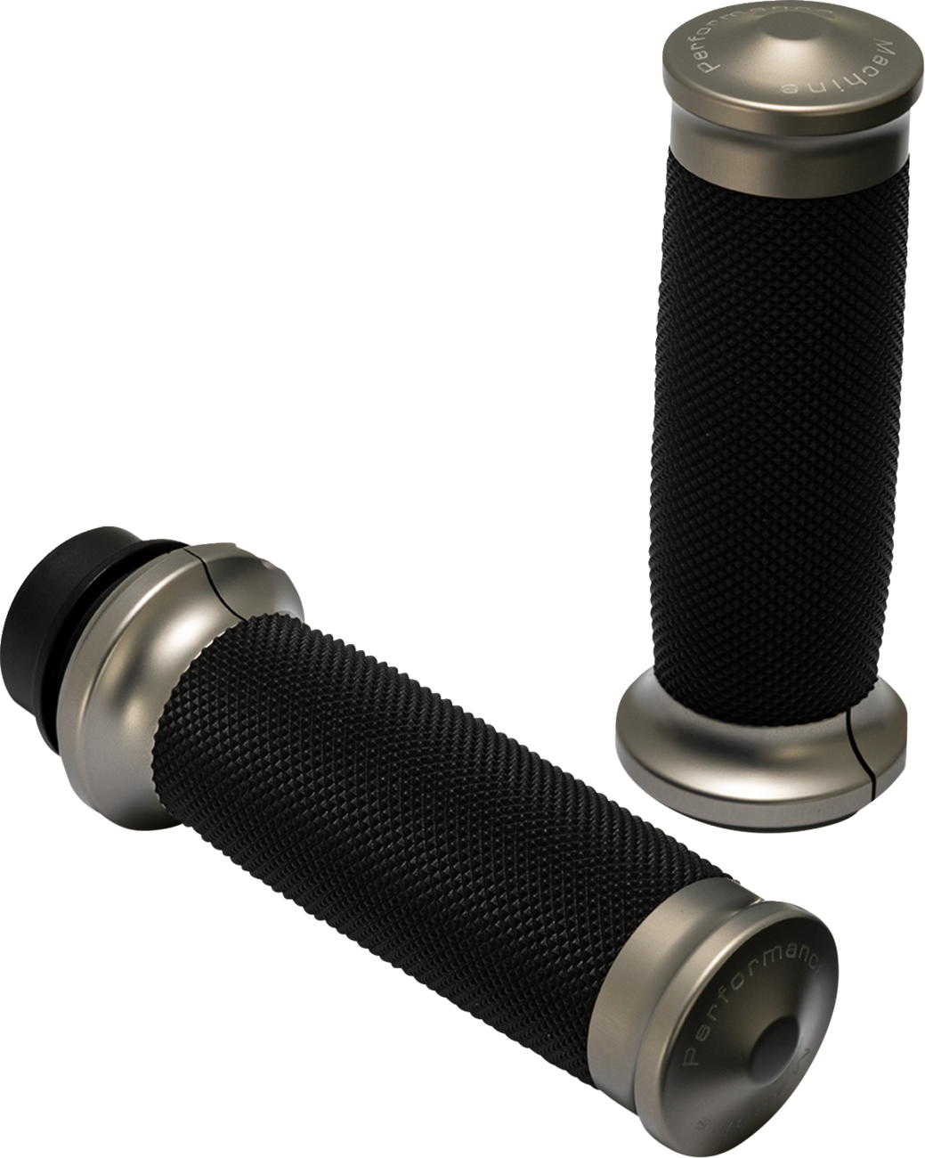 PERFORMANCE MACHINE CONTOUR HANDLE GRIP SET, GUN METAL GRAY 0063-2104M-GU