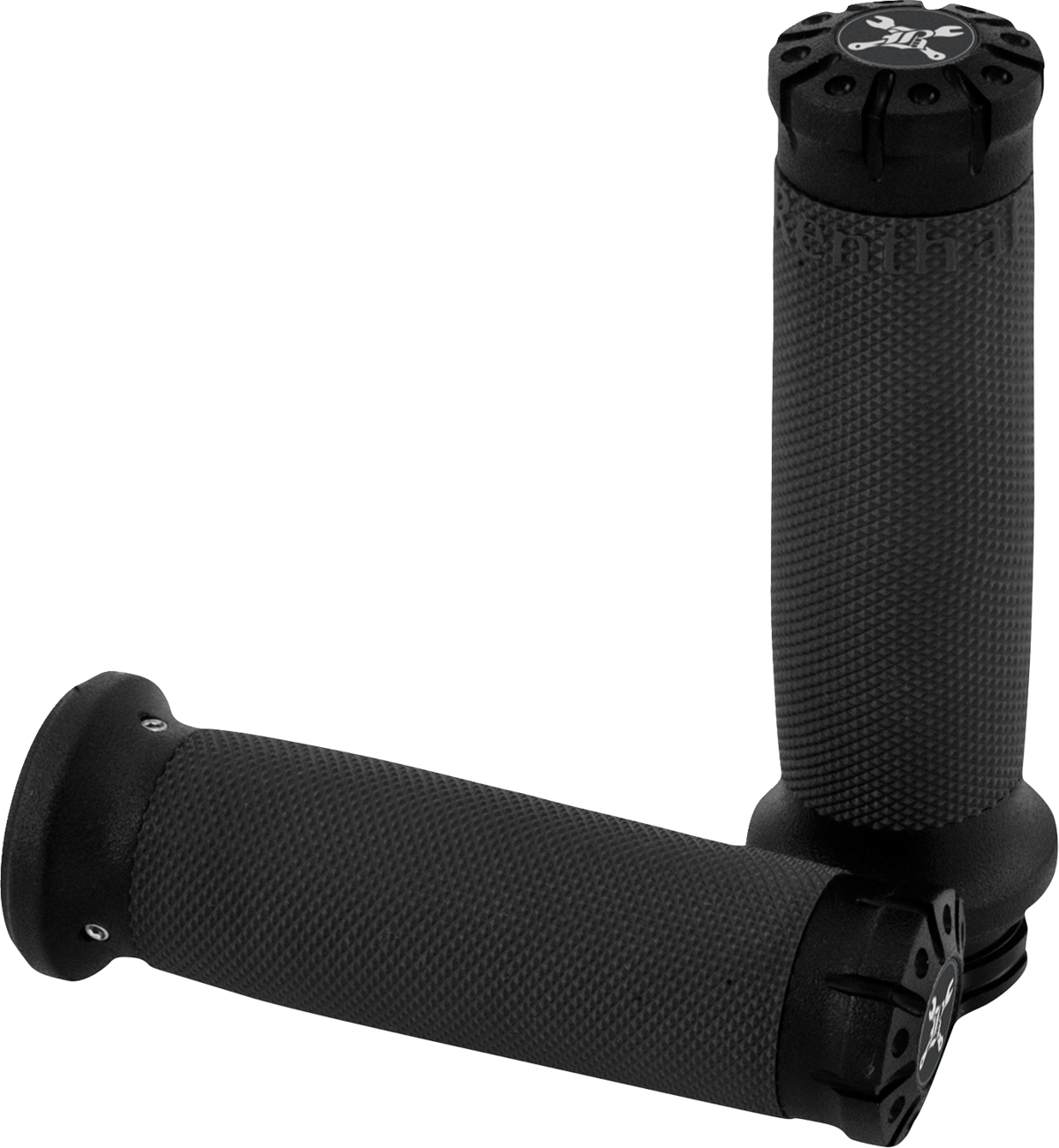 BURLY BRAND BURLY HAWK BILLET HANDLE GRIP SET- BLK MACH B16-1009BM