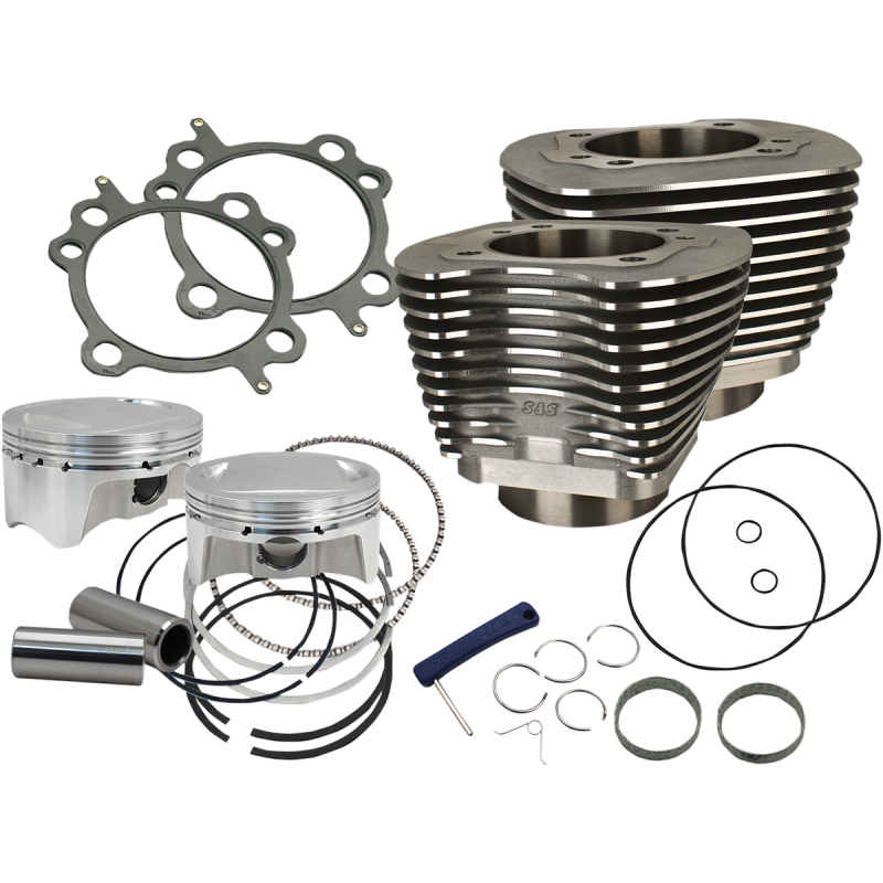S&S CYCLE CYLINDER KIT 98" 99-06 TC BLK 910-0481