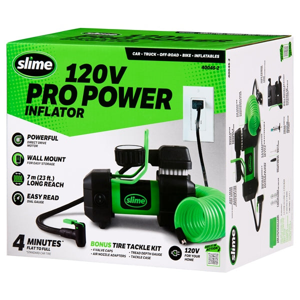 SLIME TIRE INFLATOR PRO POWER 120V SLIME 40045-2