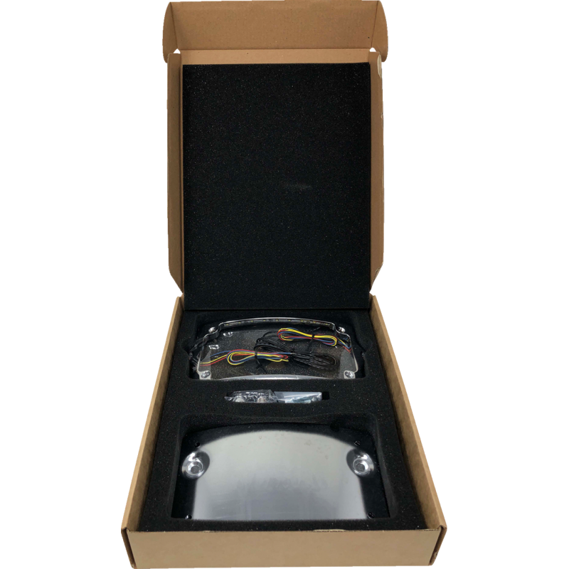 KODLIN CURVED ELYPSE 3-1 TOURING LICENSE PLATE KIT CHROME KUS20301