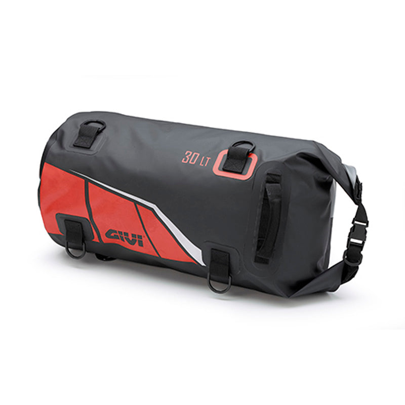 GIVI CYLINDER BAG BLACK/RED EASY-T RANGE 30LTR EA114BR
