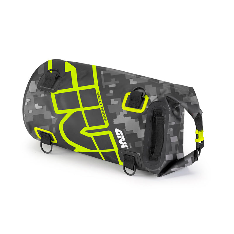 GIVI EASY-T 30L GREY/YELLOW CAMO CYLINDER BAG EA114CM