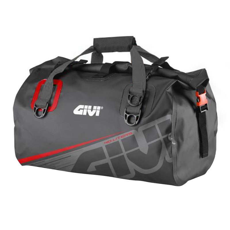 GIVI EASY-T 40L WATERPROOF GREY/RED TAIL BAG EA115GR