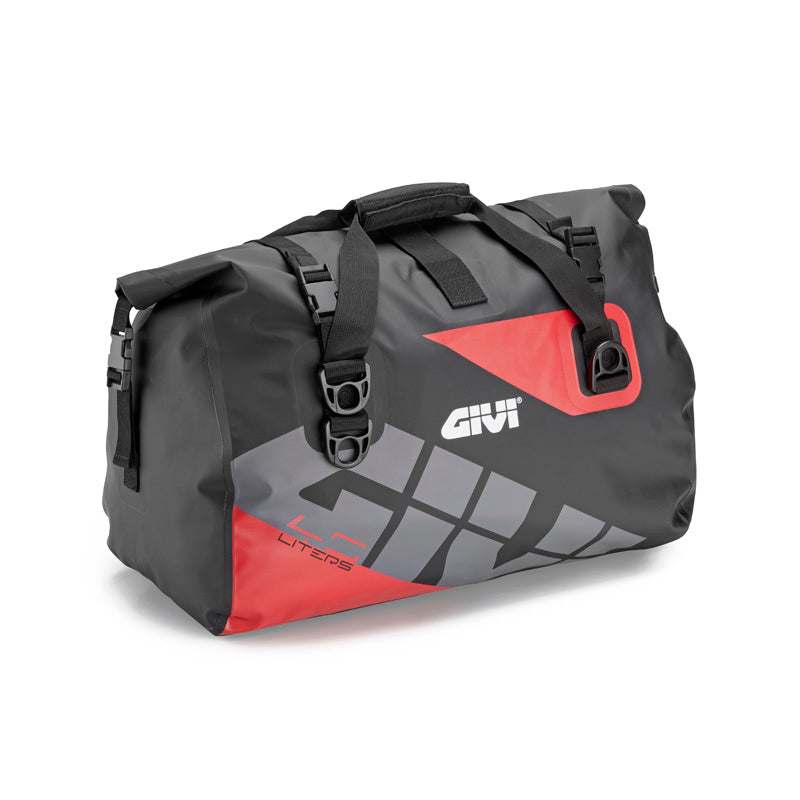 GIVI EASY-T 40L WATERPROOF GREY/RED TAIL BAG EA115GRB