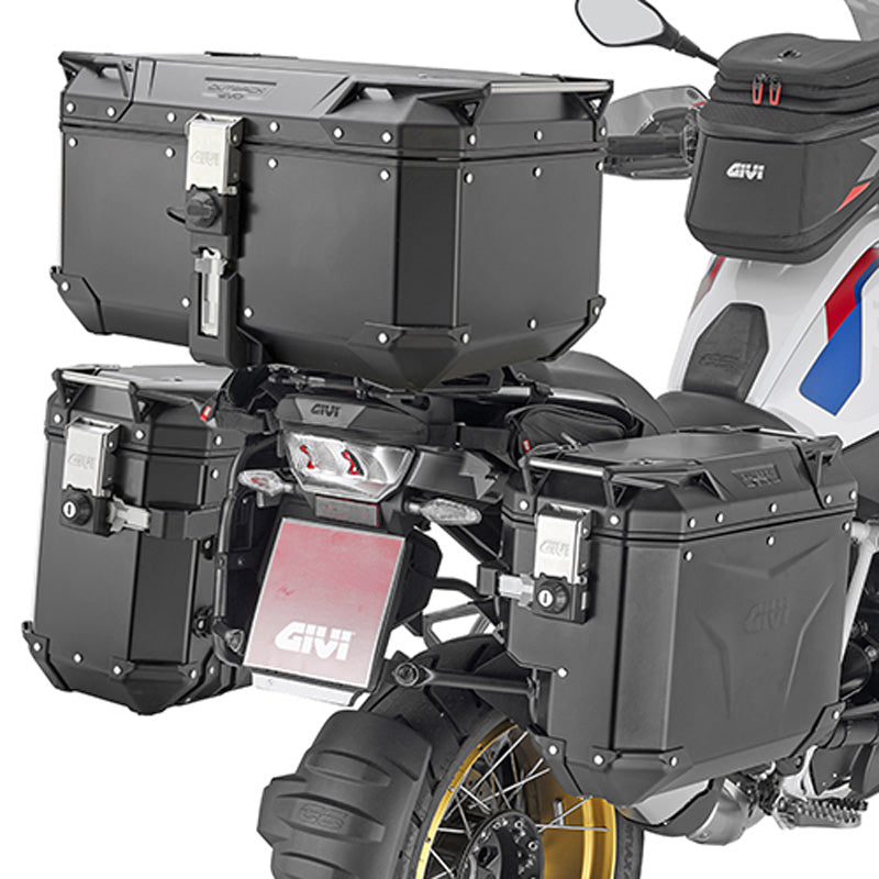 GIVI TREKKER OUTBACK EVO TOP ALUMINIUM BLACK 58L OBKE58B