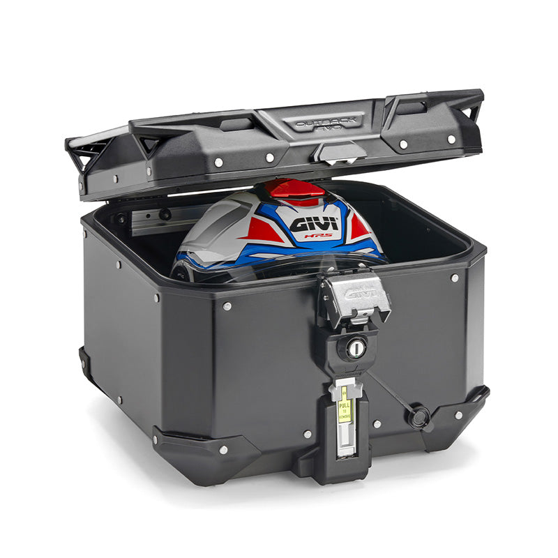 GIVI 42L TREKKER OUTBACK EVO OBKEV42B TOP ALUMINIUM BLA OBKEV42B