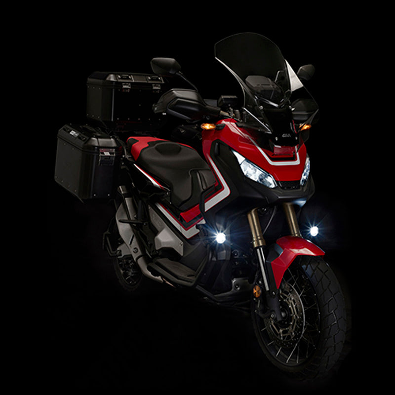 GIVI S322 TREKKER LED SPOTLIGHTS BLACK ALUMINIUM S322