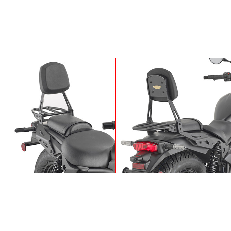GIVI BACKREST + RACK BLACK ELIMINATOR 500 TS4134C