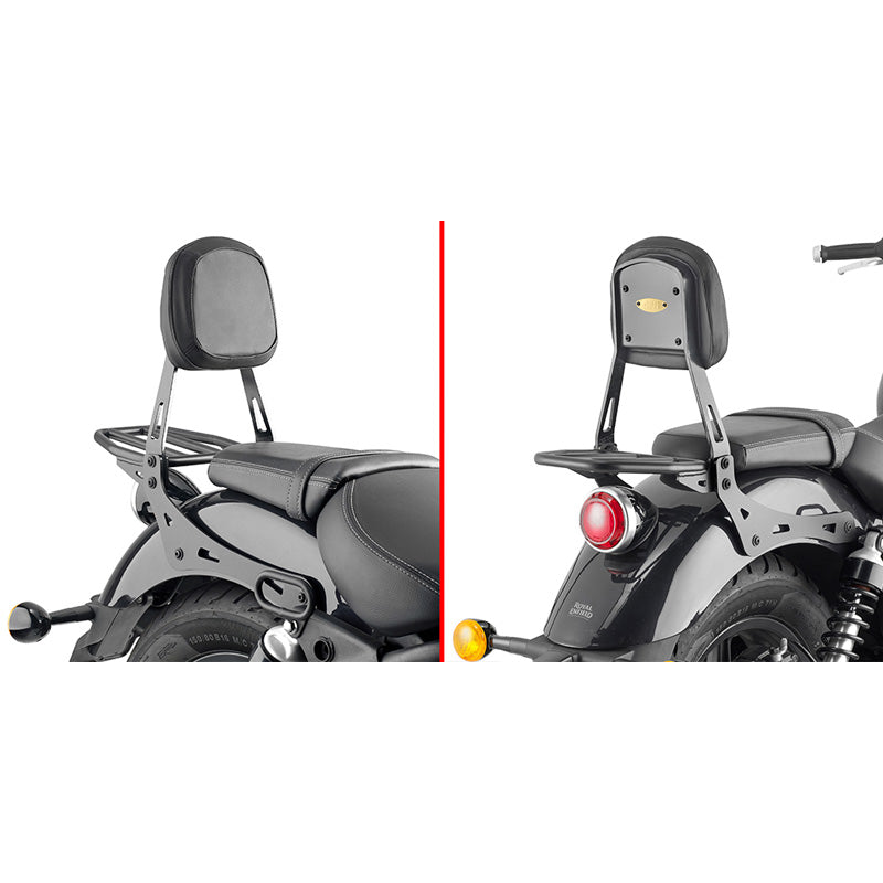 GIVI BACKREST + RACK BLACK SUPER METEOR 650 TS9058B
